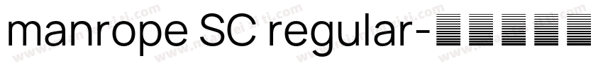 manrope SC regular字体转换